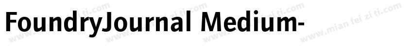 FoundryJournal Medium字体转换